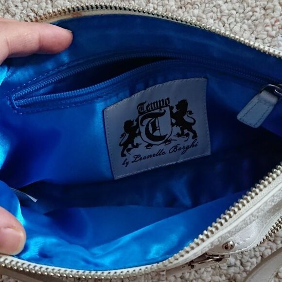 Tempo by leonello borghi white 100% leather small purse - Picture 4 of 5